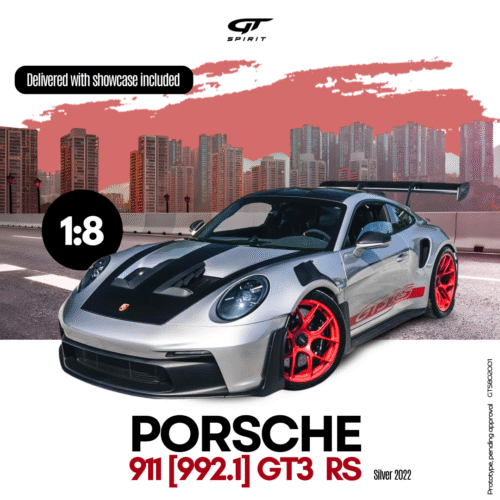 PORSCHE 911 (992.1) GT3 RS SILVER 2022 (1:8)