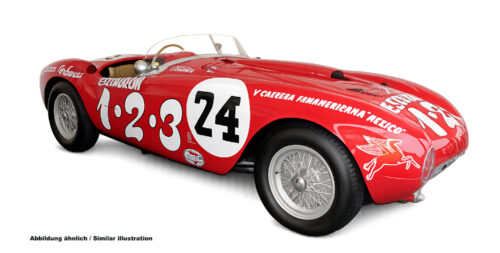 FERRARI 375 MM SPIDER, RED, #24, PANAMERICANA