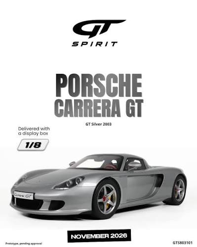 PORSCHE CARRERA GT SILVER 2003 1:8