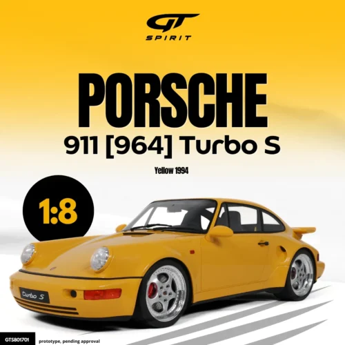 PORSCHE 911 (964) TURBO S SPEED YELLOW 1994 - 1:8